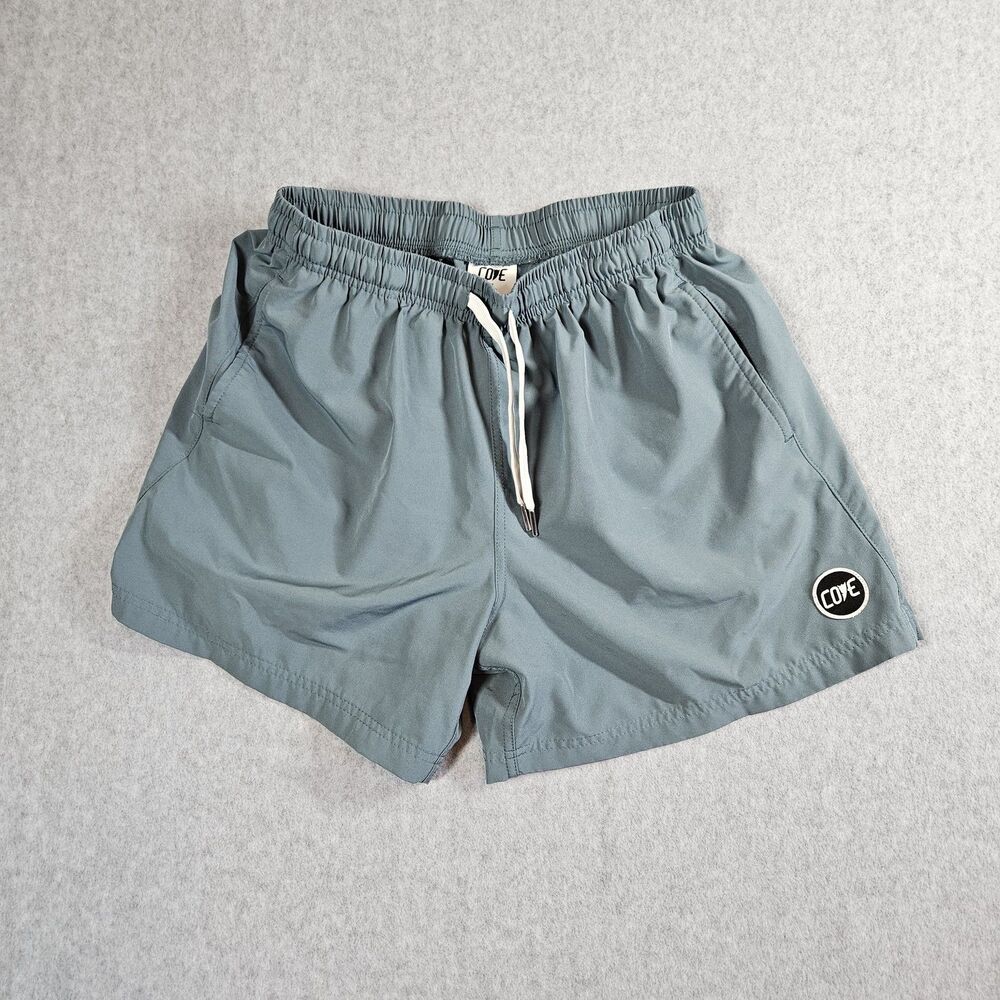 COVE Men's Activewear Shorts Size 32 Teal Sage Green Elastic Drawstring Pockets